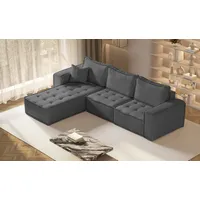 Kaiser möbel L-förmige Bohoo-Maxi-Ecke in zeitlosem Design Dunkelgrau Links