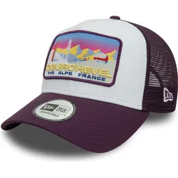 NEW ERA 9FORTY A-Frame Trucker Cap Courchevel Ski Patch - Dark Violet - STK