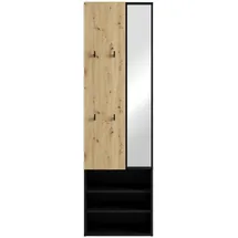 byLIVING Andorra Garderobenschrank 55x187,5x40,5 cm schwarz