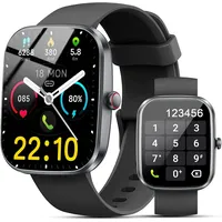 Smartwatch Herren Damen,1.91" HD Touch mit Telefonfunktion, Fitnessuhr mit Pulsmesser SpO2 Schlafmonitor Schrittzähler, 100+ Sportmodi Fitness Tracker, IP68 Wasserdicht Sportuhr für iOS Android