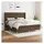 vidaXL Boxspringbett mit Matratze Dunkelbraun 180x200 cm Stoff