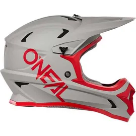 O'Neal Helm SONUS SOLID grau/rot M (57/58 cm) - Grau