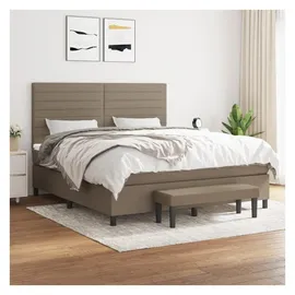 vidaXL Boxspringbett 180 x 200 cm Taupe