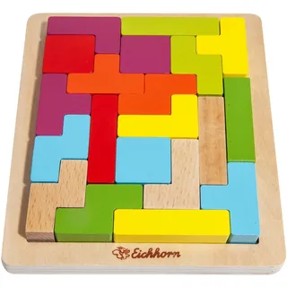 Eichhorn 100002467 - Tetris Formenlegespiel aus Holz