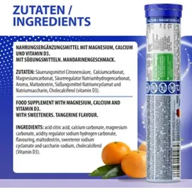 eväm Calcium Magnesium D3 Brausetabletten Geschmack Mandarine 30 Stück