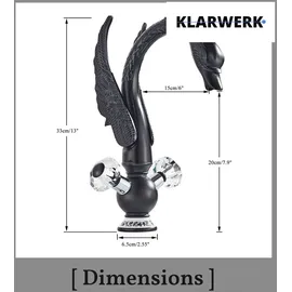 klarwerk Adrian Waschtischarmatur Schwarz