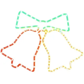 vidaXL LED-Silhouette Weihnachtsglocken 50 x 56 cm mehrfarbig
