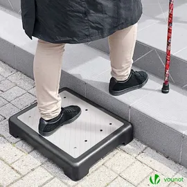 VOUNOT Trittstufe Indoor & Outdoor, rutschfeste und tragbare Fußbank für ältere Menschen, One Step Hocker für Bad, Küche & Türschwellen, Hocker und Aufstiegshilfe