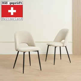 Albatros Esszimmerstuhl Silvi Cord beige 2er Set