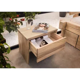 Massivmoebel24 Nachtschrank JANGALI 50 x 35 x 40 cm Beige