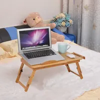 Faltbar Laptoptisch Betttisch Notebooktisch Bett Tisch Bambus höhenverstellbar