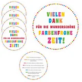 nikima Schönes für Kinder 5 Anhänger "Vielen Dank für die wunderschöne farbenfrohe Zeit!" Kindergarten Kita Abschiedsgeschenk Erzieher