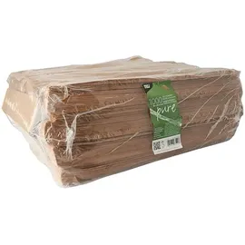 Papstar 1000 Sichtstreifenbeutel mit PLA-Fenster Pure 38 cm x 20 cm x 9 cm braun