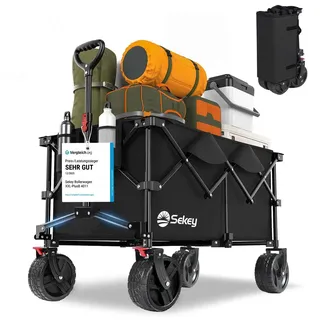 Sekey XXL Plus Bollerwagen faltbar schwarz