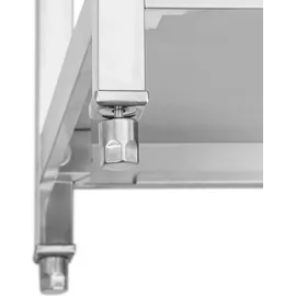 Royal Catering Spültisch 2 Becken Edelstahl 140 x 70 cm -