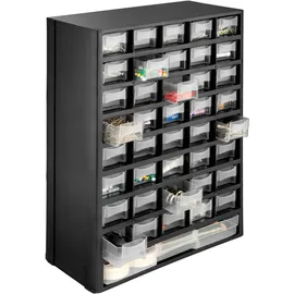 Tectake Sortimentskasten 30 x 13,5 x 45 cm 2-tlg. schwarz