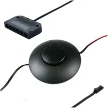 Kalb Material Für Möbel kalb | Fußschalter, dimmbar, LED Mini-Stecksystem, schwarz, mit 6-fach Adapter