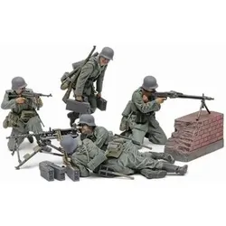 TAMIYA 300035386 1:35 Figuren-Set Dt. MG Truppen (5) Mit.WW2