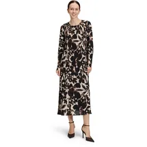 Betty Barclay Plisseekleid Langarm Beige/Braun 36