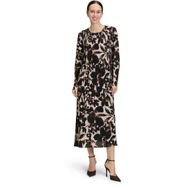 Betty Barclay Plisseekleid Langarm Beige/Braun 36