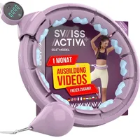 Swiss Activa+ S5.S+ Silent Hula Hoop Erwachsene mit Zähler 60-112cm - Extra leiser - Fällt Nicht runter - Reifen für Frauen zum abnehmen - Smarter Fitness Hula Hoop mit Gewicht