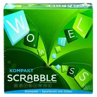 Scrabble, Kompakt (Spiel) Spieleranzahl: 2-4, Spieldauer (Min.): beliebig, Wortspiel, Reiseausgabe