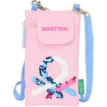 Safta Benetton Pink - Handytasche, Standardportemonnaie, bequem und vielseitig, Qualität und Widerstandsfähigkeit, 19 x 10 cm, Rosa, Rosa, Estándar, Lässig
