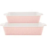 GREENGATE Auflaufform Alice pale pink Rosa Rechteckig 2er Set of 2