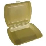 Papstar Menüboxen mit Klappdeckel, XPS ungeteilt 7,5 cm x 24,3 cm x 20,8 cm gold