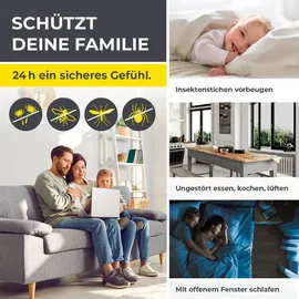 EasyMaxx Fliegengitter für Fenster 150 x 130 cm Grau