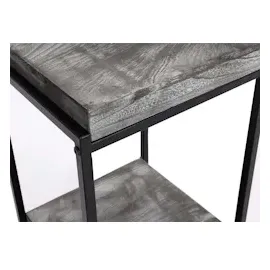 Mendler Blumentisch HWC-K71, Blumenregal Beistelltisch Pflanzregal, MVG-zertifiziert MDF Metall - dunkelgrau, 101cm