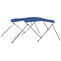 vidaXL Sonnenschutz 3-Bow Bimini Top 183x160x137 cm Aluminium/Polyurethan Blau