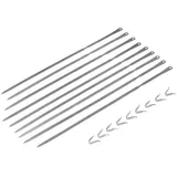 Monolith Rotisserie Spieß-Set 9 Stück rostfrei silber