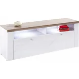 OTTO home TV-Lowboard 140 cm Sibiu weiß/eichefarben sägerau dunkel