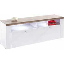 OTTO home TV-Lowboard 140 cm Sibiu weiß/eichefarben sägerau dunkel