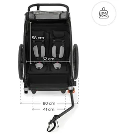 Kinderkraft NAVA WALK 2-in-1 Fahrradanhänger grau
