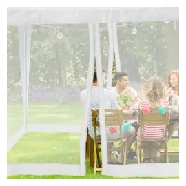 Relaxdays Moskitonetz für 3 x 3 m Pavillon, weiß