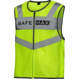 safe-max Pro-Vis Air Weste - Motorradweste - Atmungsaktiv - Reflexmaterial - S