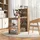 Costway Schreibtisch mit Bücherregal, Computertisch mit 6 Regalen, PC-Tisch mit Regal rechts oder Links, Bürotisch, 122 x 56 x 122 cm Natur