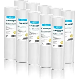 Wessper 10x Wessper 10" Zoll Sediment Wasserfilterkartuschen für Umkehrosmose, Wasserspeiseleitung & Partikelfiltration – 5 Micron