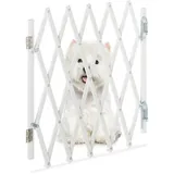 Relaxdays Hundeabsperrgitter Ausziehbar bis 96 cm Weiß