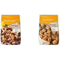 Seeberger Studentenfutter: Klassische Nuss-Frucht-Mischung aus Haselnusskernen 1x1kg & Walnusskerne: Walnüsse ohne Schale - reich an Omega-3-Fettsäuren 1x500g
