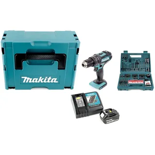 DHP482RF1J inkl. 1 x 3,0 Ah + Makpac + 100 tlg. Bit Bohrer-Set