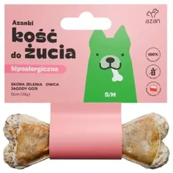 AZANKI Knochen Hirschhaut für Hunde S/M 12cm