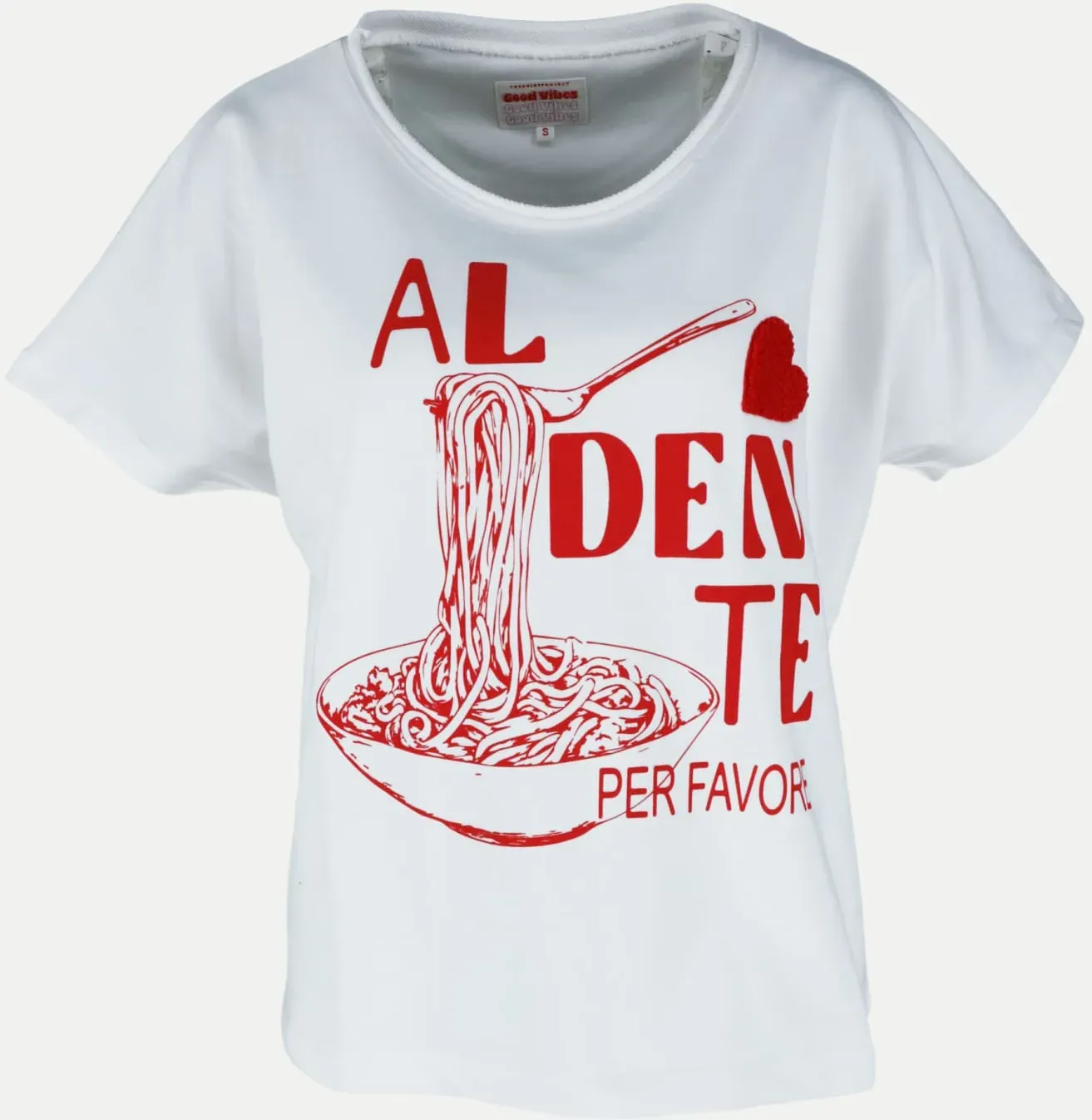 T-Shirt mit Schriftzug Aldente Weiß XXL