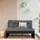 vidaXL Mittelsofa Holz schwarz
