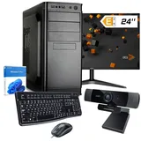 dcl24 PC komplett Set i9 14900, UHD 770 - 500GB SSD, 16GB DDR5, 24x5.8 GHz, WLAN, 24" Monitor, Maus, Tastatur, Headset, Windows 11 Pro Office PC