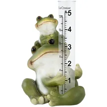 LA CROSSE TECHNOLOGY La Crosse 704-4114 12,7 cm Tischstehendes Regenmessgerät mit Frosch aus Polyresin