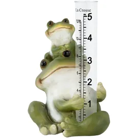 LA CROSSE TECHNOLOGY La Crosse 704-4114 12,7 cm Tischstehendes Regenmessgerät mit Frosch aus Polyresin