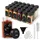 CLP Gewürzgläser eckig 24er Set (120ml), Gewürzstreuer klein mit Streueinsätzen und Etiketten, inkl. Trichter und Reinigungsbürste Farbe schwarz Material Edelstahl